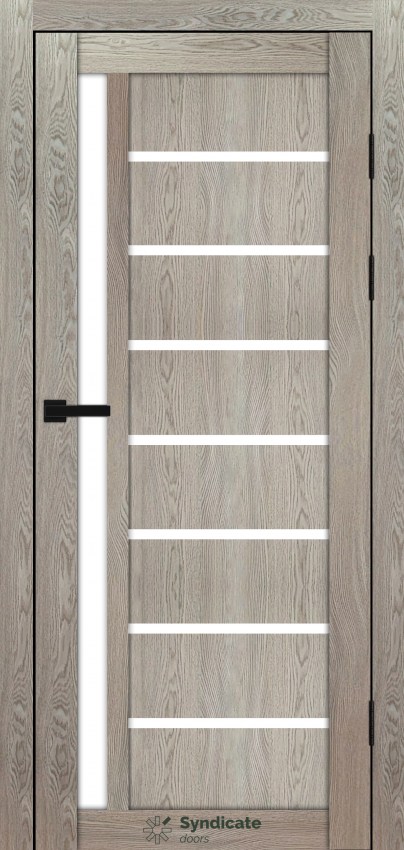 Двери Syndicat Doors PVC 101 Дуб натуральный сатиновое стекло